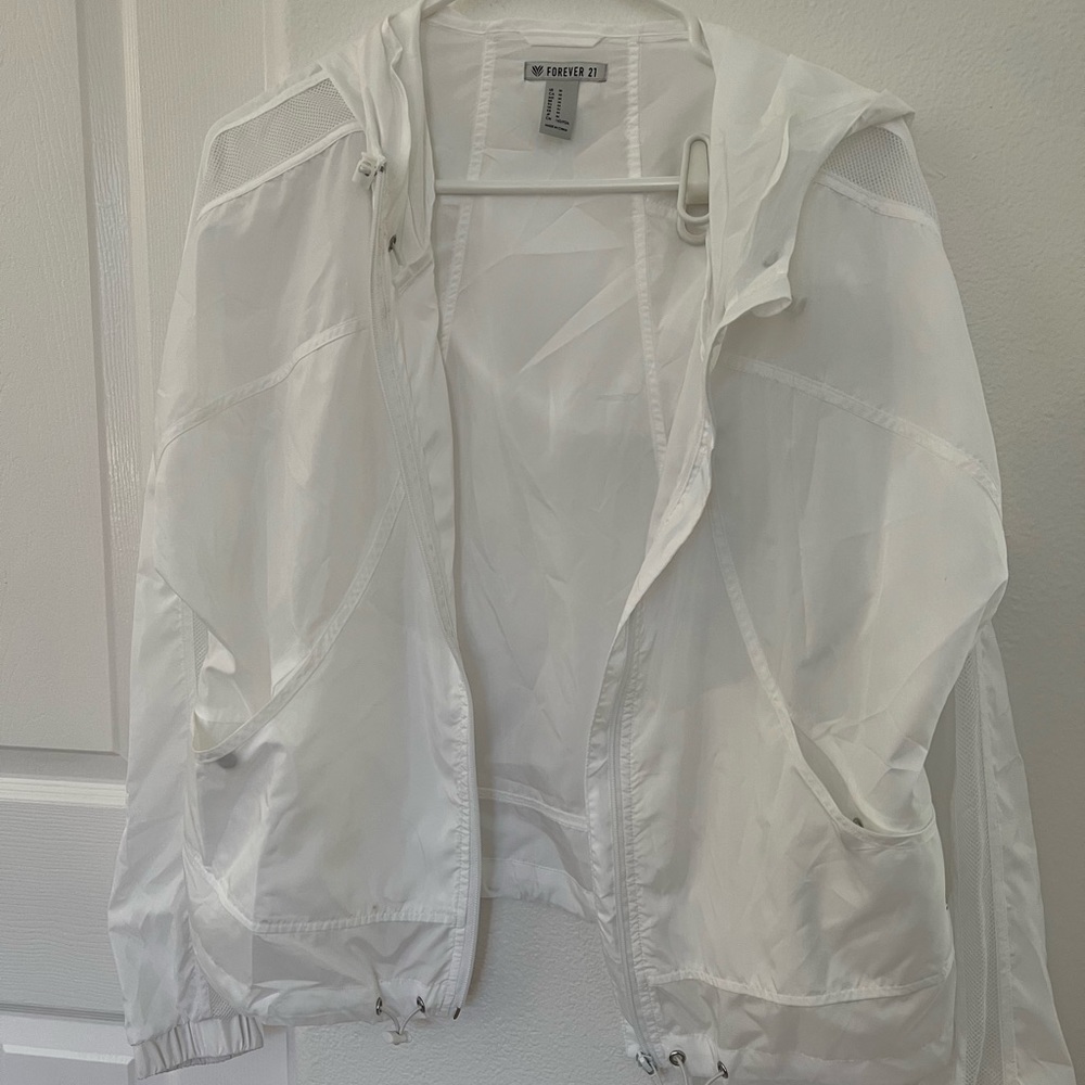 White Windbreaker